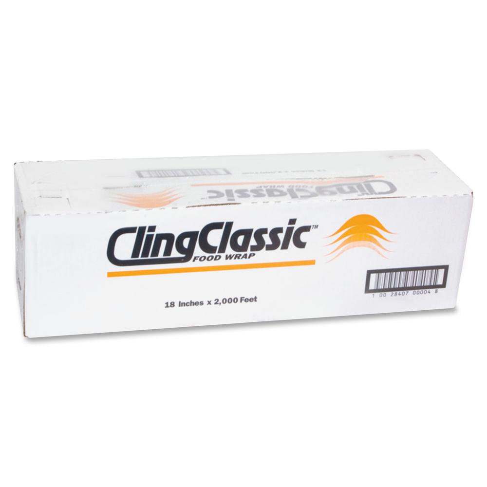 Berry Cling Classic Food Wrap - 18" Width x 2000 ft Length - Dispenser - Plastic - Clear - 1 / Carton. Picture 2