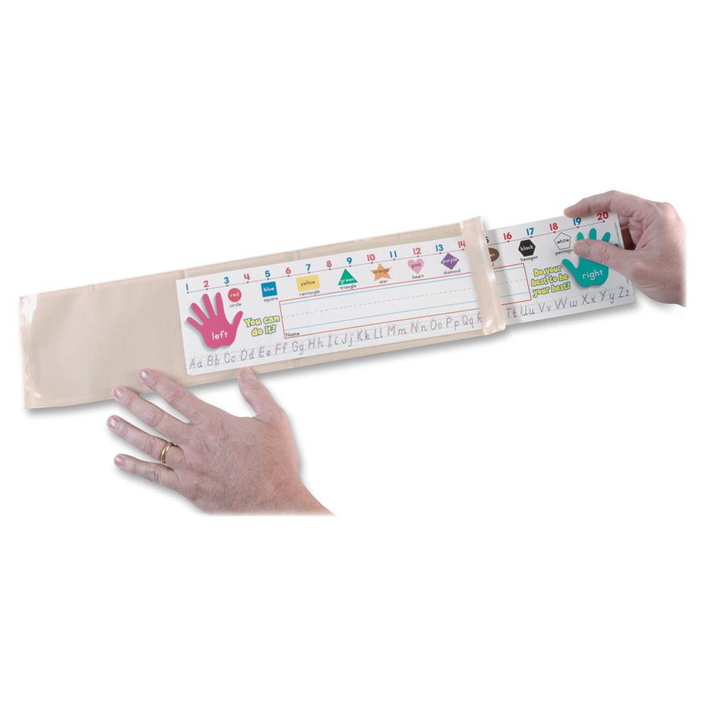 Ashley Nameplate Pocket - Off White - Plastic - 19" Width - 25 / Pack. Picture 2