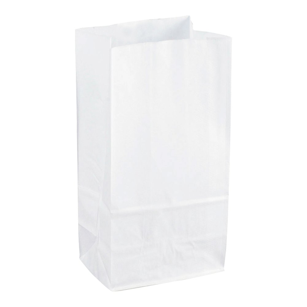 Sparco White Kraft Paper Bags - 11" Length x 6" Width - White - Paper - 100 / Pack. Picture 7