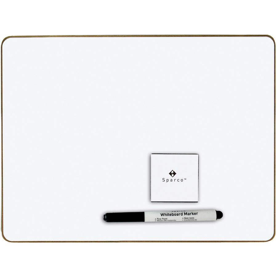 Sparco Dry-erase Board Kit with 12 Sets - 12" (1 ft) Width x 9" (0.8 ft) Height - White Surface - Magnetic - 1 Box. Picture 4