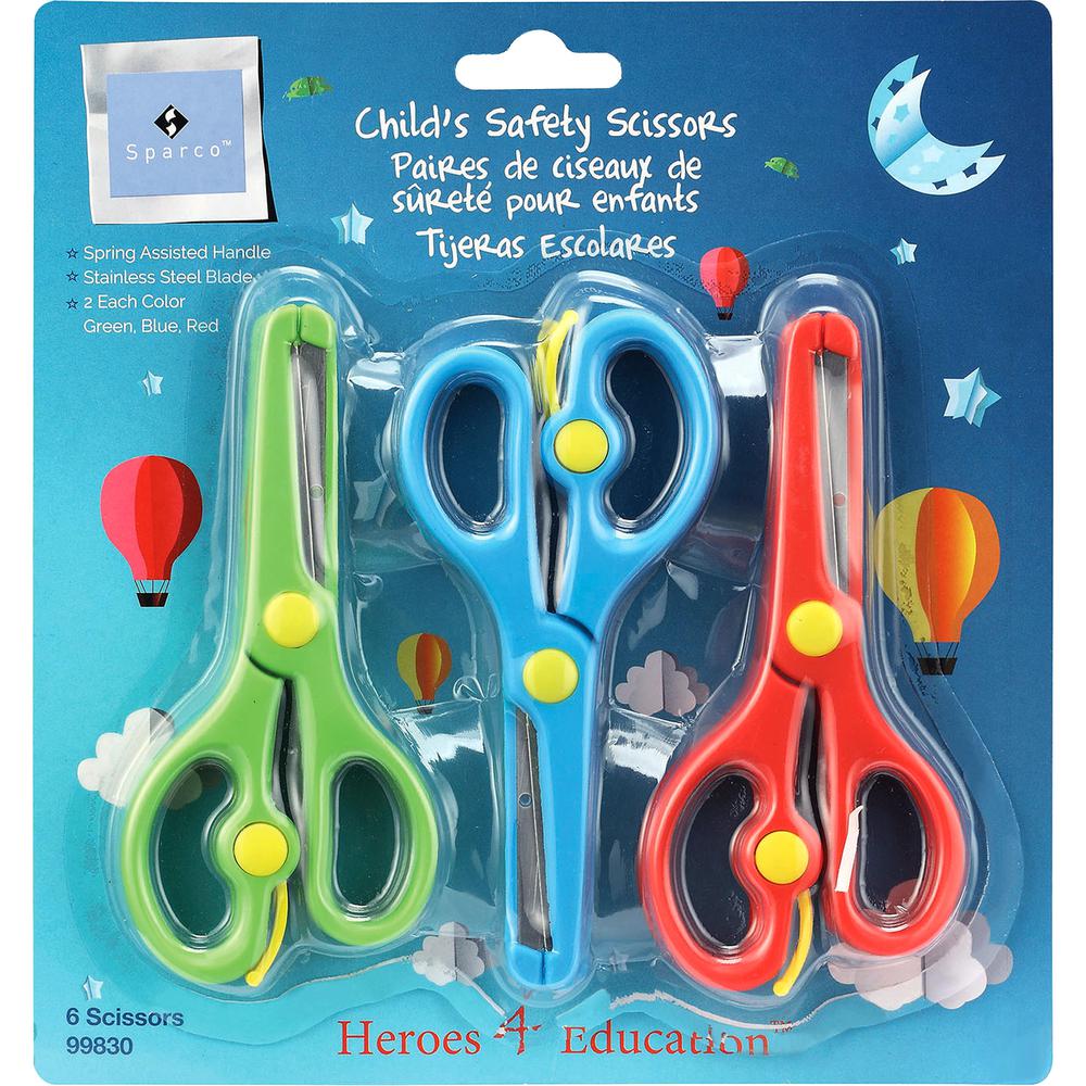 Sparco Child's Safety Scissors Set - 6 / Pack. Picture 2