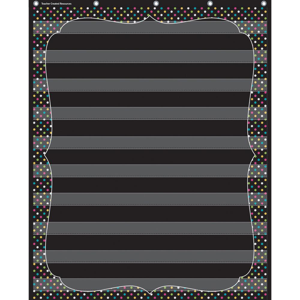 Teacher Created Resources Chalkboard Brights 10 Pocket Chart - Theme/Subject: Learning - Skill Learning: Chart - 1 Each. Picture 2