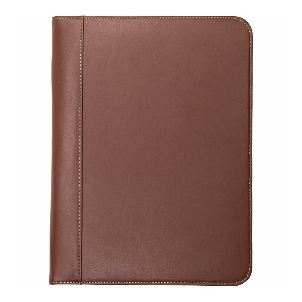 Samsill Letter Pad Folio - 8 1/2" x 11" - Leather - Tan - Document Pocket, Pen Loop - 1 Each. Picture 2