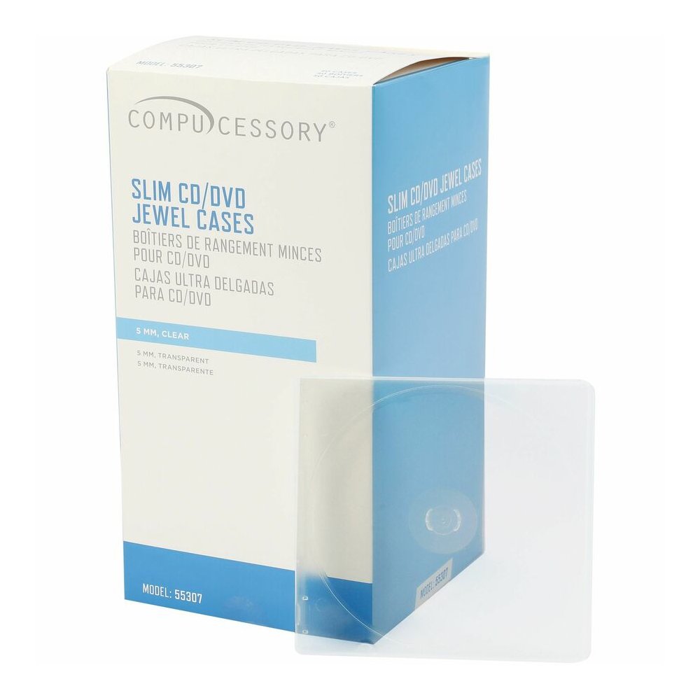 Compucessory Slim Disc Case - Polypropylene - Clear, Translucent. Picture 6