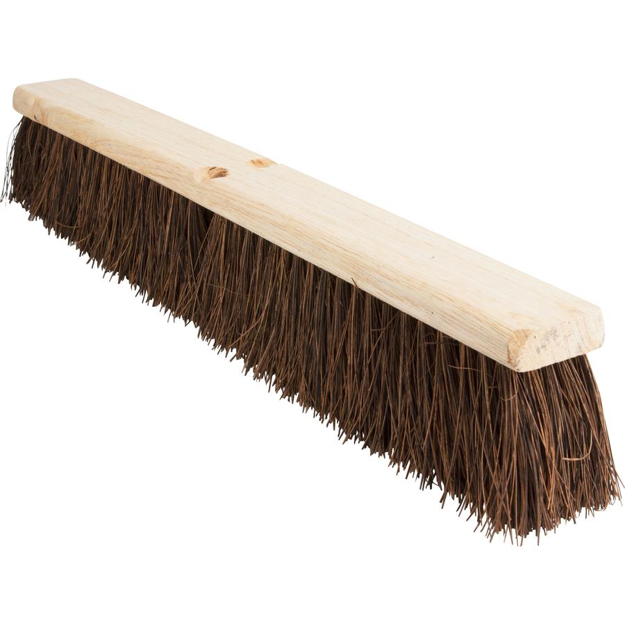 Genuine Joe 24" Push Broomhead - Brown - Lacquered Wood - 24" Length - 1 Each. Picture 8