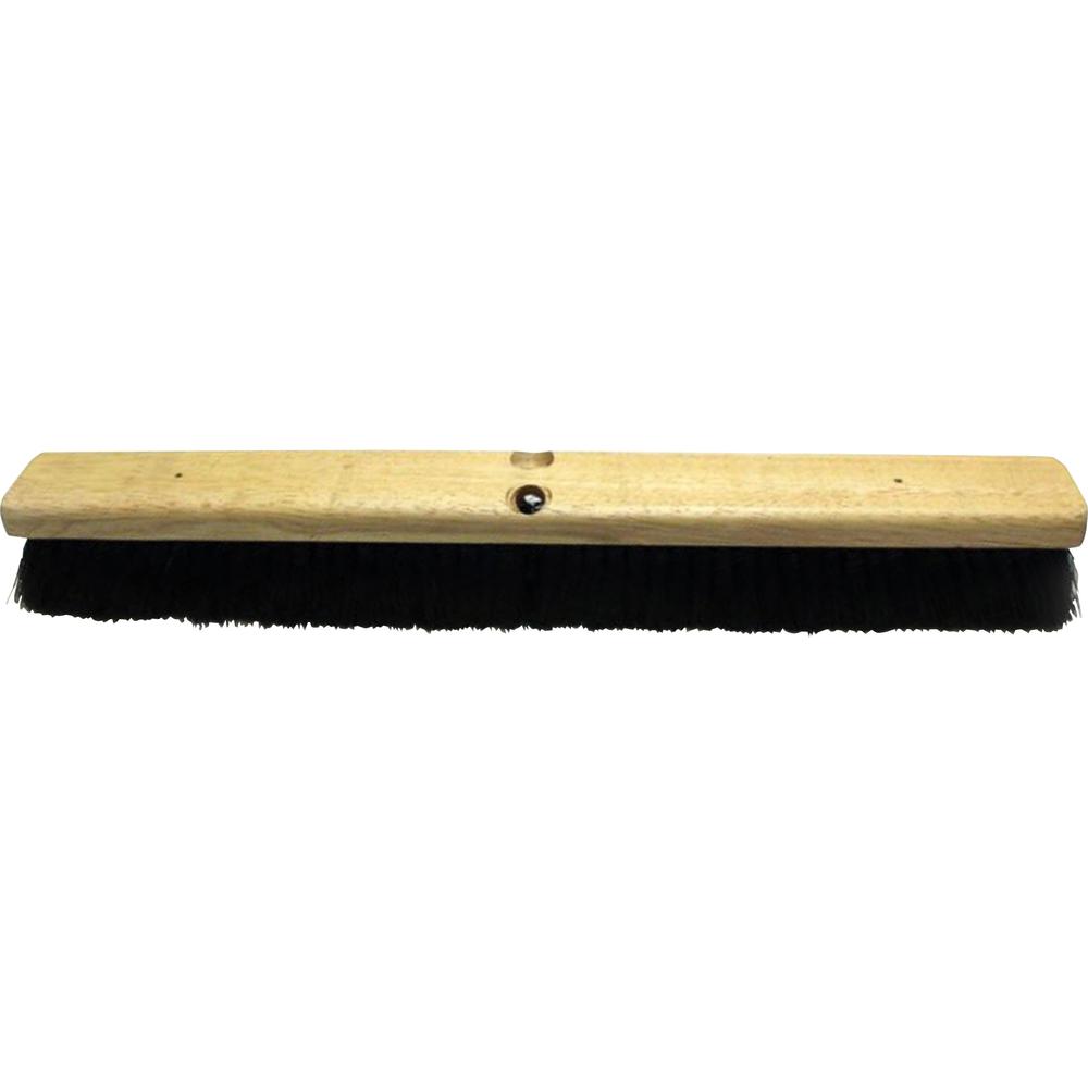 Genuine Joe Hardwood Block Broomhead - 2.75" Tampico Fiber Bristle - 24" Overall Length - 1 Each. Picture 2