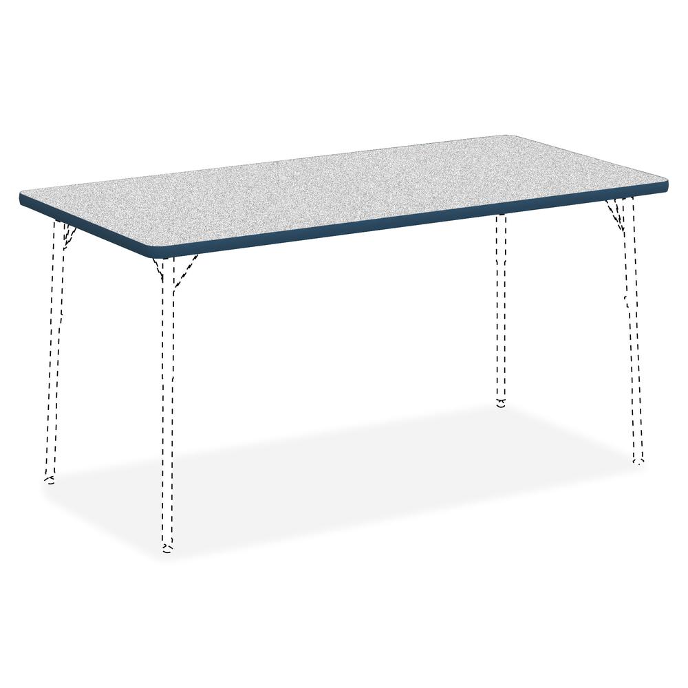 Lorell Classroom Activity Tabletop - Gray Nebula, High Pressure Laminate (HPL) Rectangle Top - 60" Table Top Width x 30" Table Top Depth x 1.13" Table Top Thickness - Classroom - 1 Each. Picture 2