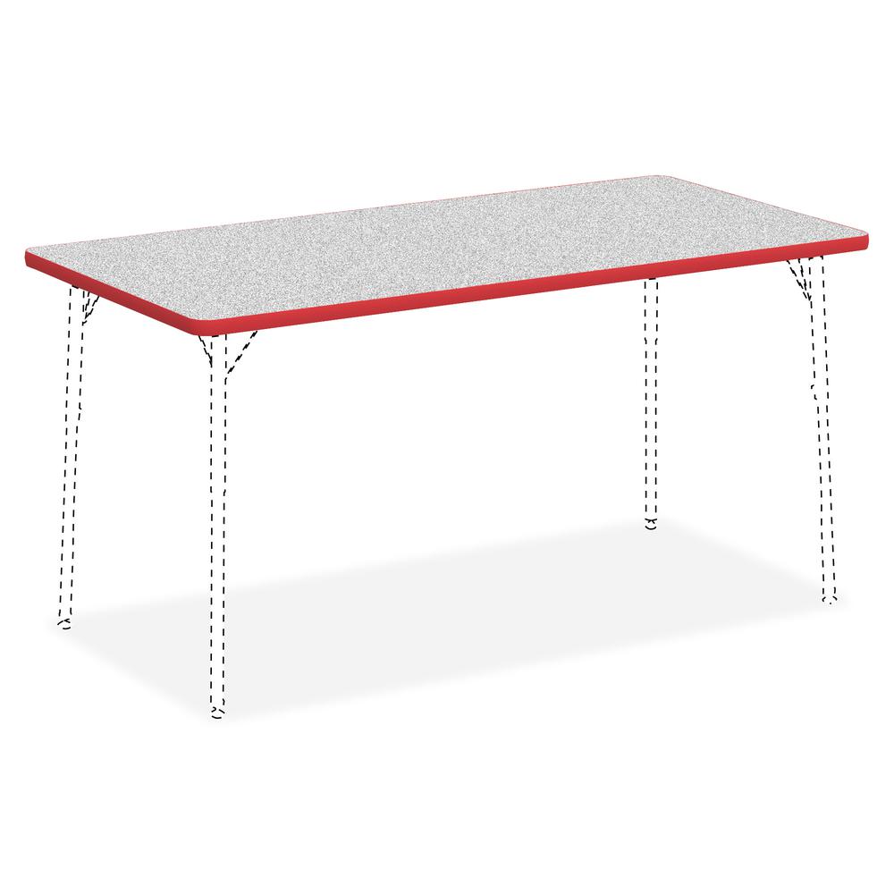 Lorell Classroom Activity Tabletop - Gray Nebula Rectangle, High Pressure Laminate (HPL) Top - 60" Table Top Width x 30" Table Top Depth x 1.13" Table Top Thickness - Assembly Required - 1 Each. Picture 2