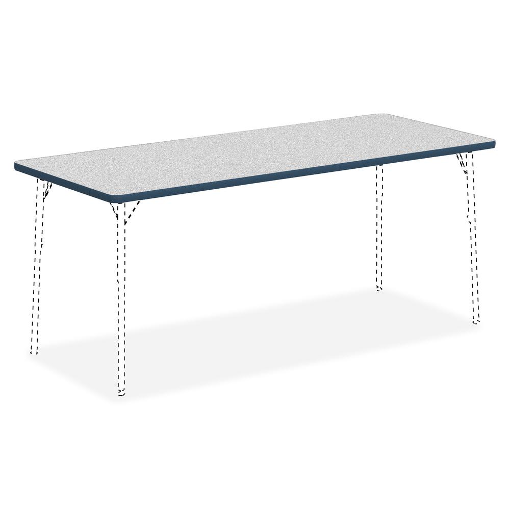 Lorell Classroom Activity Tabletop - Gray Nebula, High Pressure Laminate (HPL) Rectangle Top - 72" Table Top Width x 30" Table Top Depth x 1.13" Table Top Thickness - Classroom - Assembly Required - 1. Picture 2