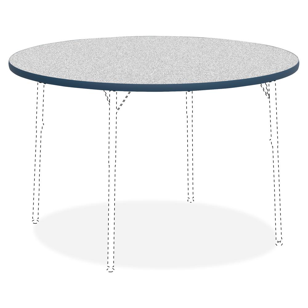 Lorell Classroom Activity Tabletop - Gray Nebula Round, High Pressure Laminate (HPL) Top - 1.13" Table Top Thickness x 48" Table Top Diameter - Classroom - Assembly Required - 1 Each. Picture 3