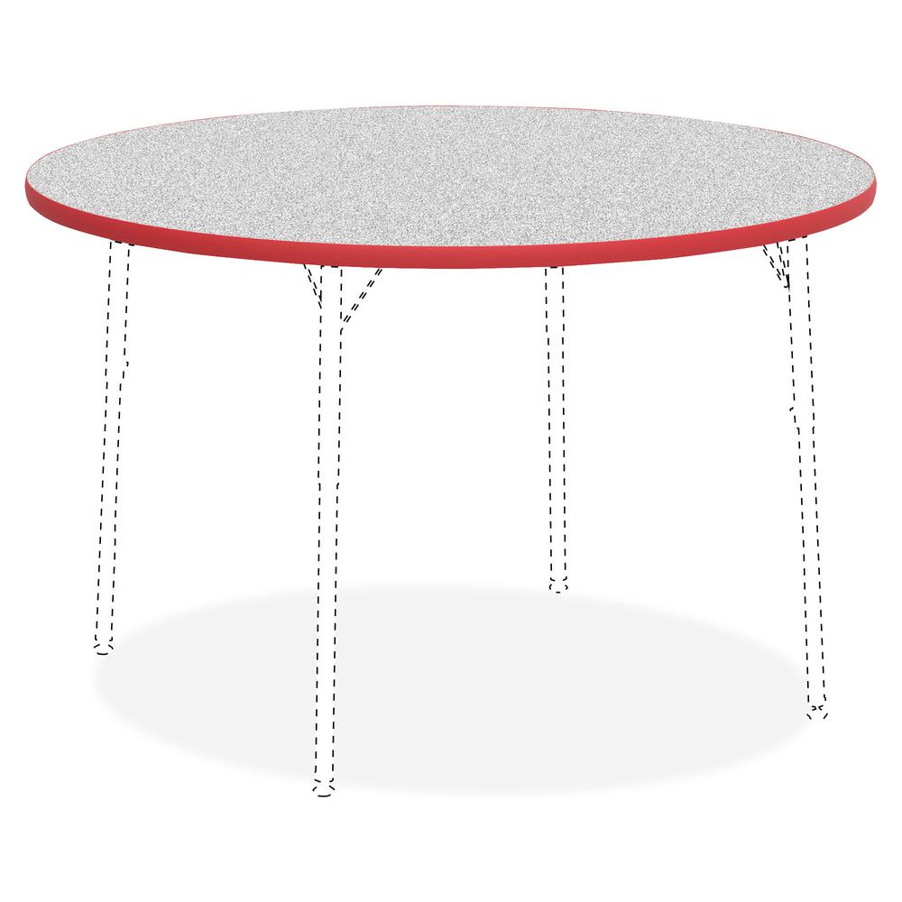 Lorell Classroom Activity Tabletop - Gray Nebula Round, High Pressure Laminate (HPL) Top - 1.13" Table Top Thickness x 48" Table Top Diameter - Assembly Required - 1 Each. Picture 2