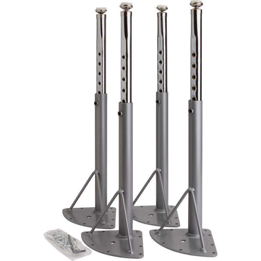 Lorell Activity Table Height-Adjustable Leg Kit - 17" to 25"H - 30" Length x 1.1" Diameter - Silver Mist, Chrome. Picture 3