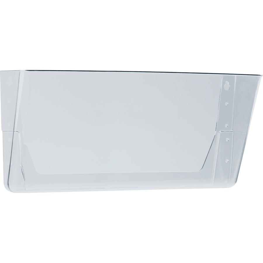 Storex Stacking Wall Pocket - 1 Pocket(s) - 7" Height x 4" Width16" Length - Stackable - Clear - Poly - 1 Each. Picture 5