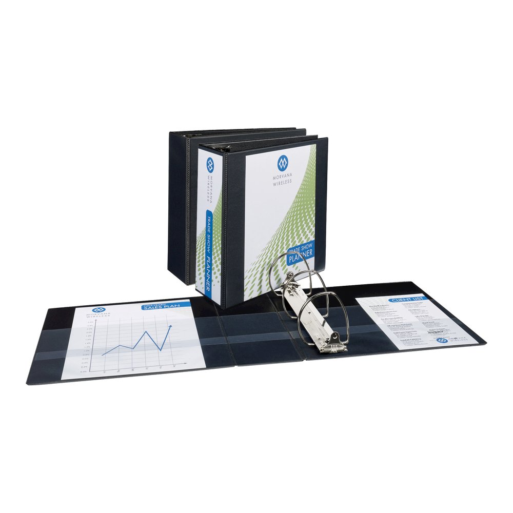 Avery&reg; Durable View Binders - EZD Rings - 4" Binder Capacity - Letter - 8 1/2" x 11" Sheet Size - 780 Sheet Capacity - 3 Ring - Fastener: D-Ring - Pocket: 4, Internal - Poly - Black - Recycled - E. Picture 5