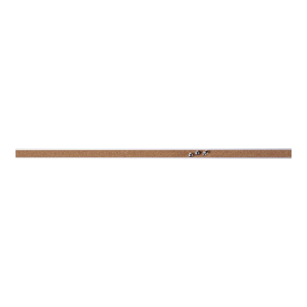 Lorell Cork Strip Bulletin Bars - 48" Board Width - Cork Surface - Self-healing, Fade Resistant, Self-sealing - Anodized Aluminum Frame - 3 / Bundle. Picture 5
