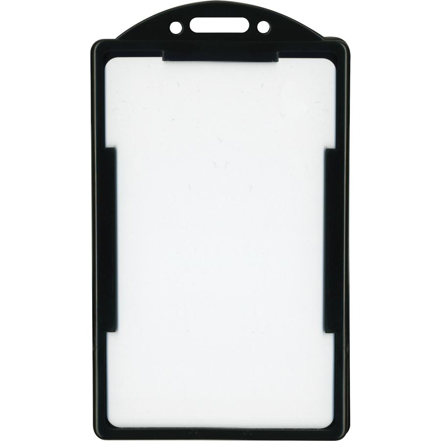 Advantus ID Card Holder - Support 2.13" x 3.38" Media - Vertical - 25 / Pack - Black. Picture 4