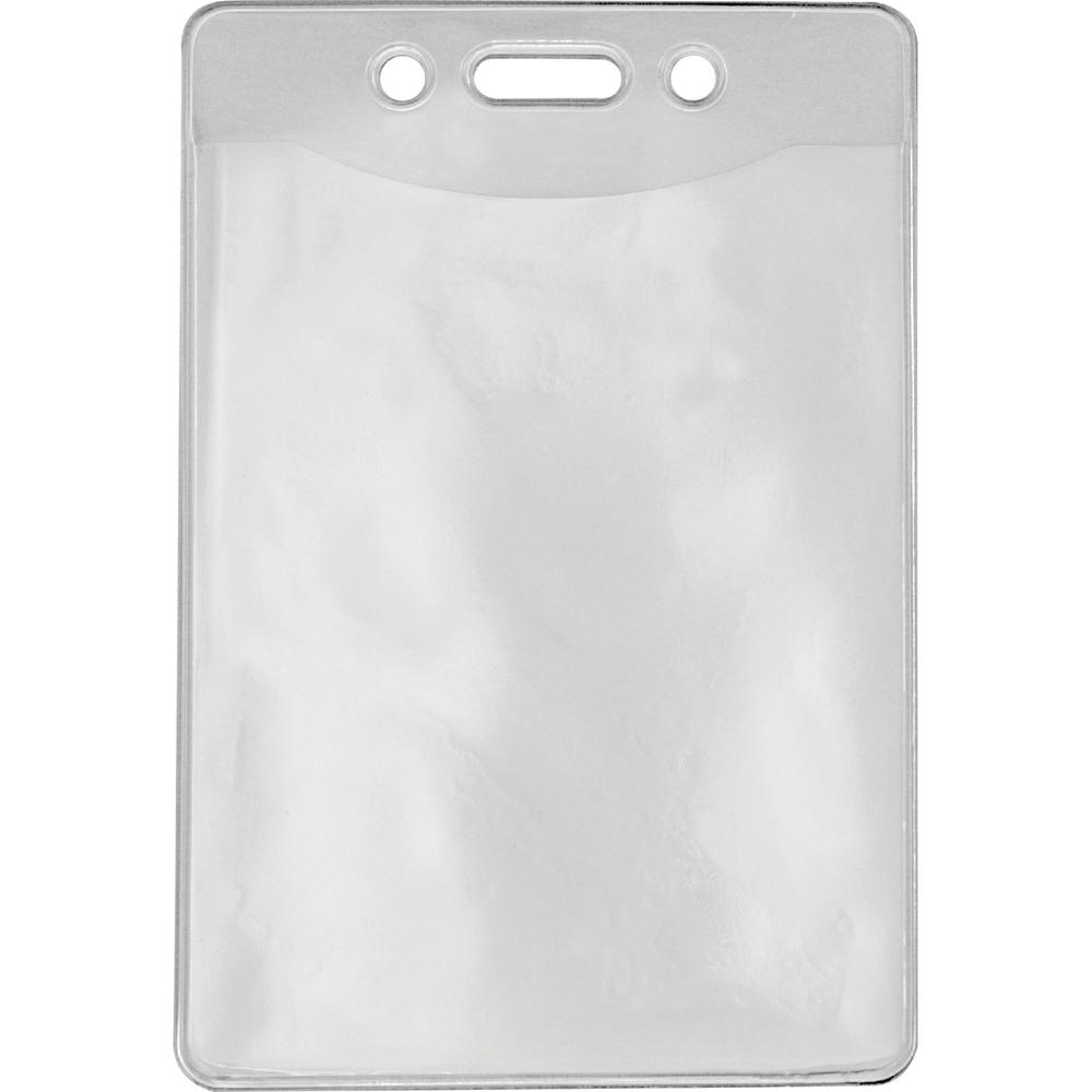 Advantus Government/Military ID Holders - Support 2.88" x 3.88" Media - Vertical - Vinyl - 50 / Pack - Clear - Durable. Picture 3