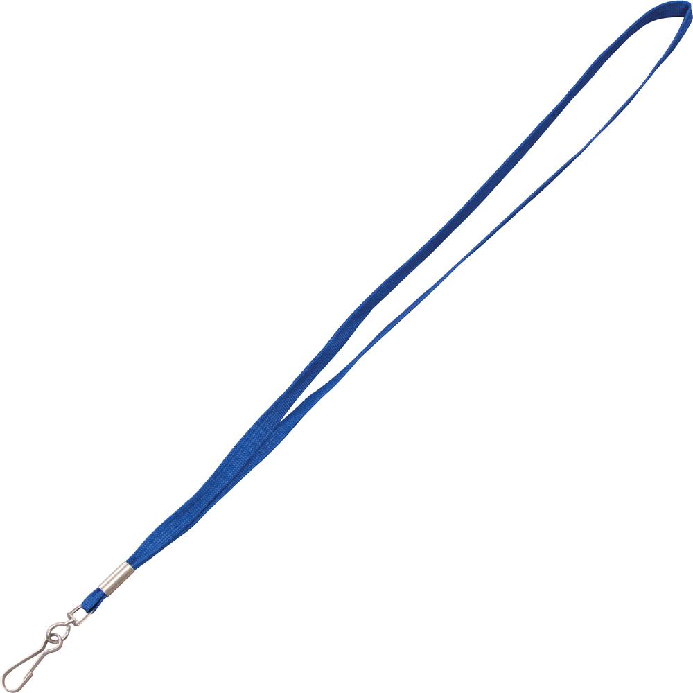 Advantus Metal Clasp Lanyard - 100 / Box - 36" Length - Blue - Woven, Metal. Picture 3