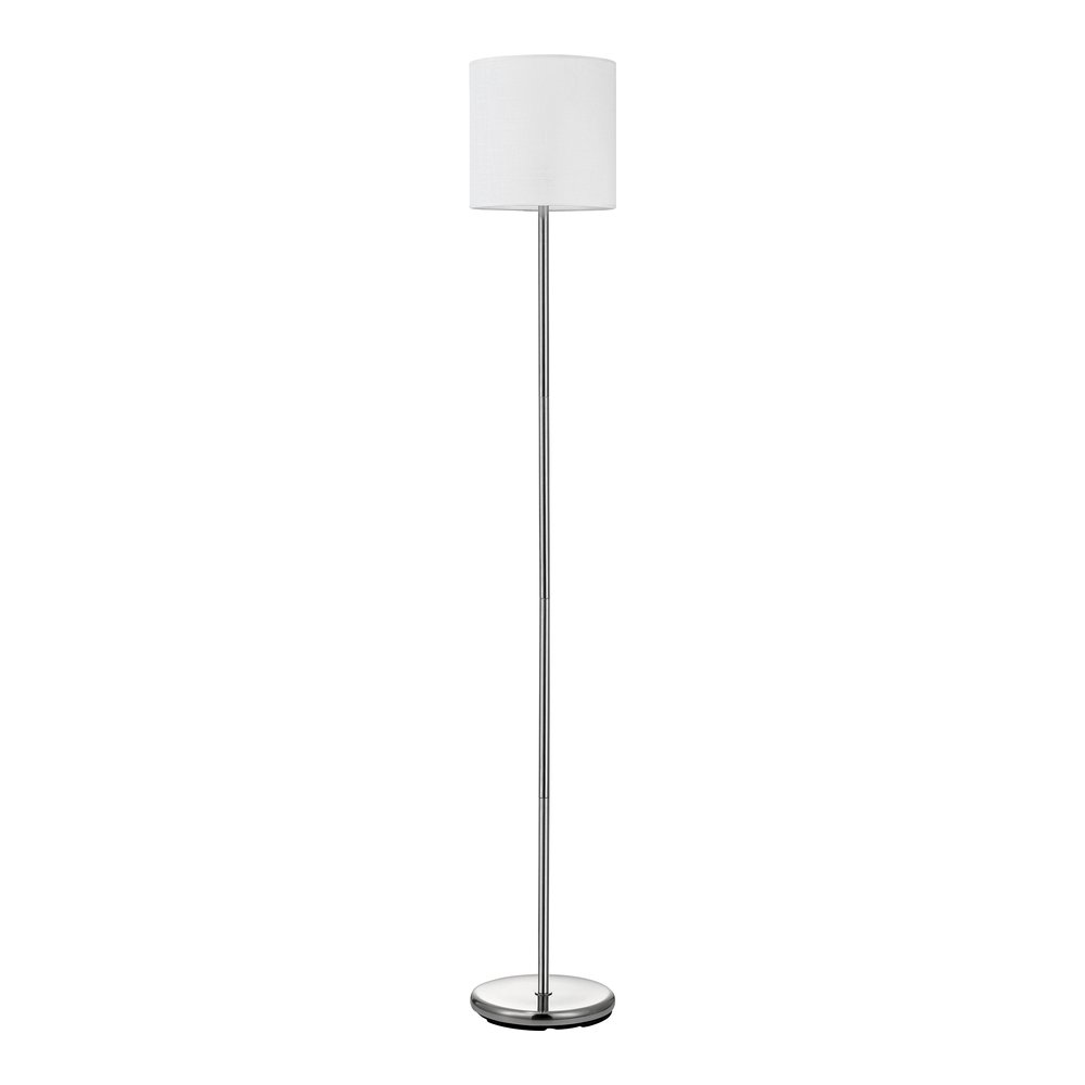 Lorell LED Contemporary Floor Lamp - 65" Height x 12" Width - 10 W LED Bulb - Brushed Nickel - Floor-mountable - Silver - for Living Room, Office, Lobby. Picture 11