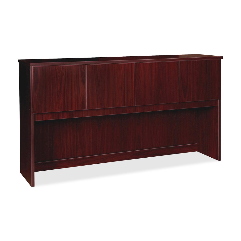 Lorell Prominence 2.0 Hutch - 39" Height x 72" Width x 16" Depth - 4 Door(s) - Material: Particleboard - Finish: Mahogany - Durable, Mar Resistant, Burn Resistant, Impact Resistant - For Office - 1 Ea. Picture 5