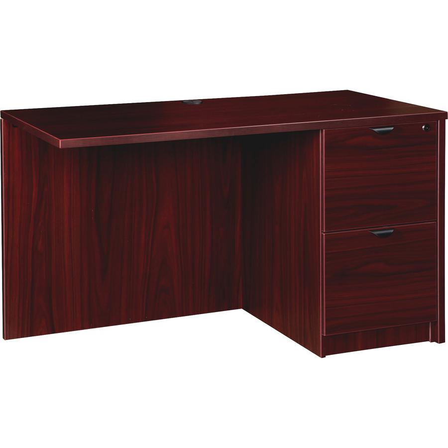 Lorell Prominence 2.0 Right Return - 29" Height x 48" Width x 24" Depth, 1" Thickness Top - Total Drawer(s): 2 - Band Edge - Material: Particleboard - Finish: Laminate - 1 Each. Picture 6