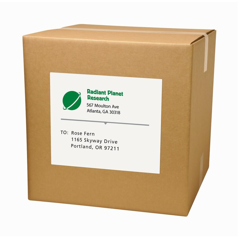 Avery&reg; Shipping Address Labels, Full Sheet Labels, Permanent, 500 Labels (91200) - 8 1/2" Width x 11" Length - Permanent Adhesive - Laser - White - Paper - 1 / Sheet - 500 Total Sheets - 500 Total. Picture 2