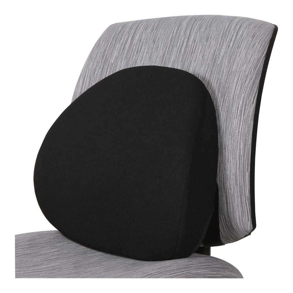 Lorell Ergo Lumbar Back Support - Black - Fabric, Memory Foam - 1 Each. Picture 6
