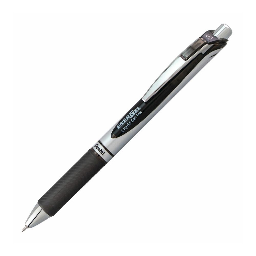 Pentel Deluxe RTX Retractable Pens - Refillable - Retractable - Black Ink - Gel-based - 1 Dozen. Picture 2