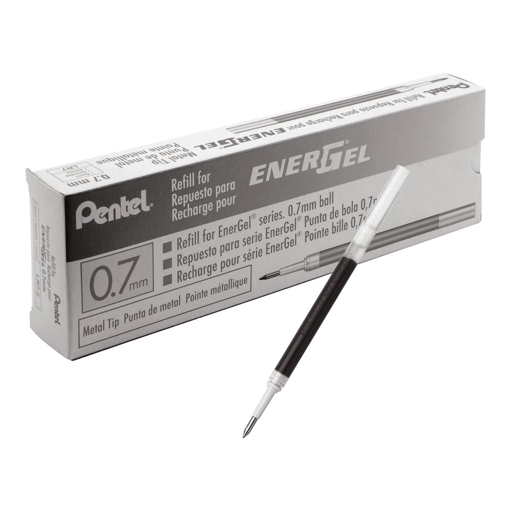 EnerGel Liquid Gel Pen Refill - 0.70 mm - Black Ink - Smudge Proof, Quick-drying Ink, Glob-free - 12 / Box. Picture 3