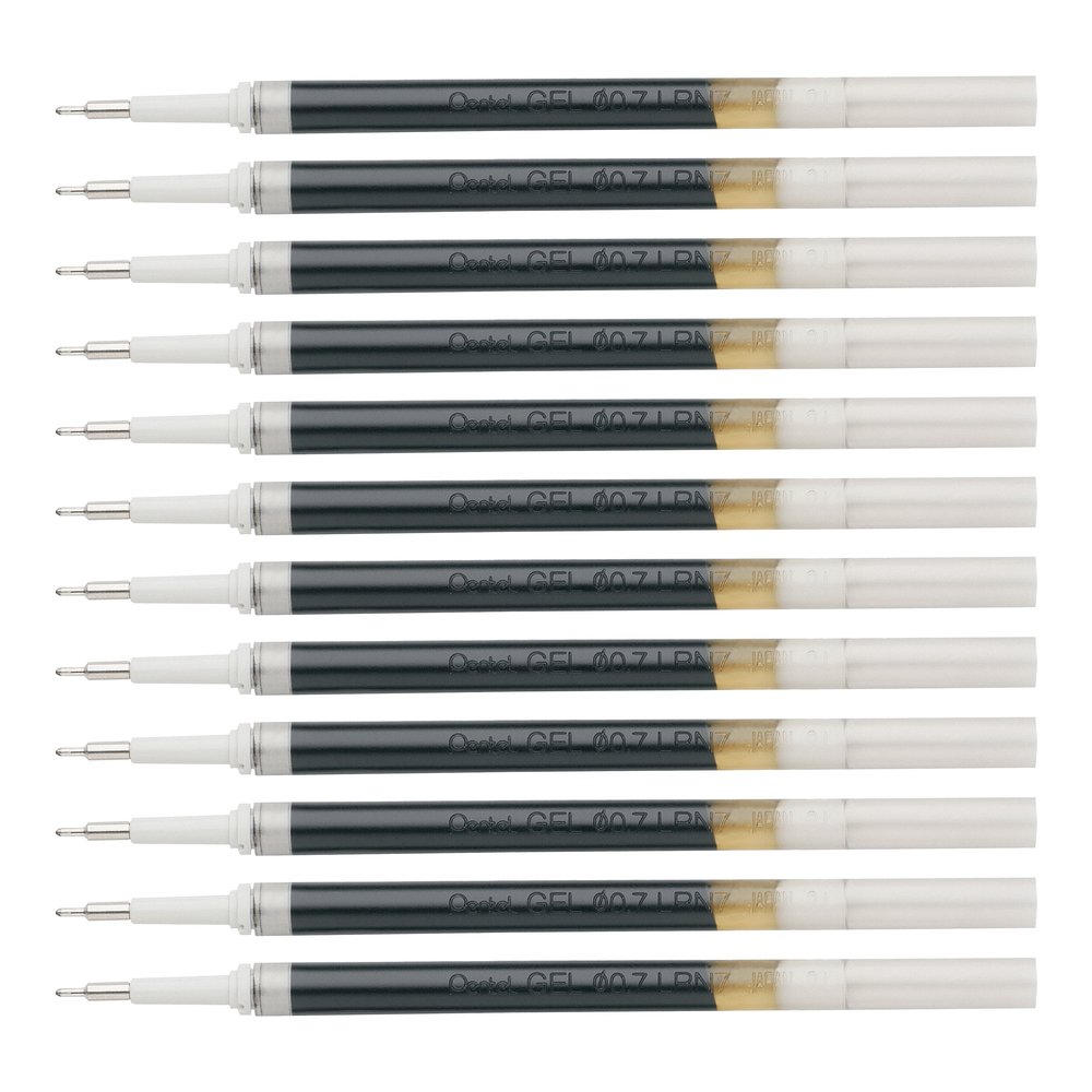 EnerGel Retractable Liquid Pen Refills - 0.70 mm , Medium Point - Black Ink - Smudge Proof, Smear Proof, Quick-drying Ink, Glob-free, Smooth Writing - 12 / Box. Picture 3