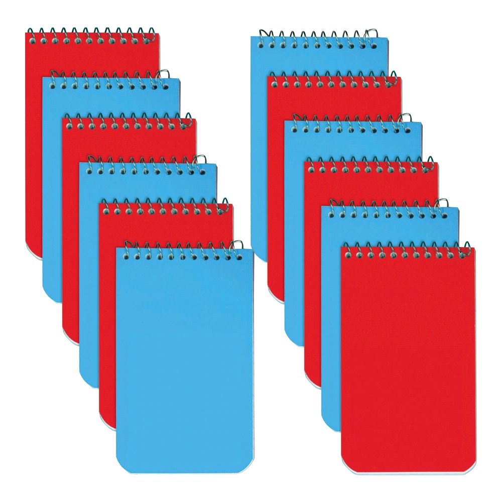 Rediform Wirebound Memo Notebooks - 60 Sheets - Wire Bound - 3" x 5" Sheet Size - White Paper - Assorted Cover - 12 / Box. Picture 4