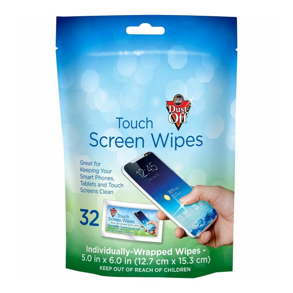 Dust-Off Electronics Screen Wipes - DTSW32 - For Multipurpose - BluePouch - 32 / Pack. Picture 2