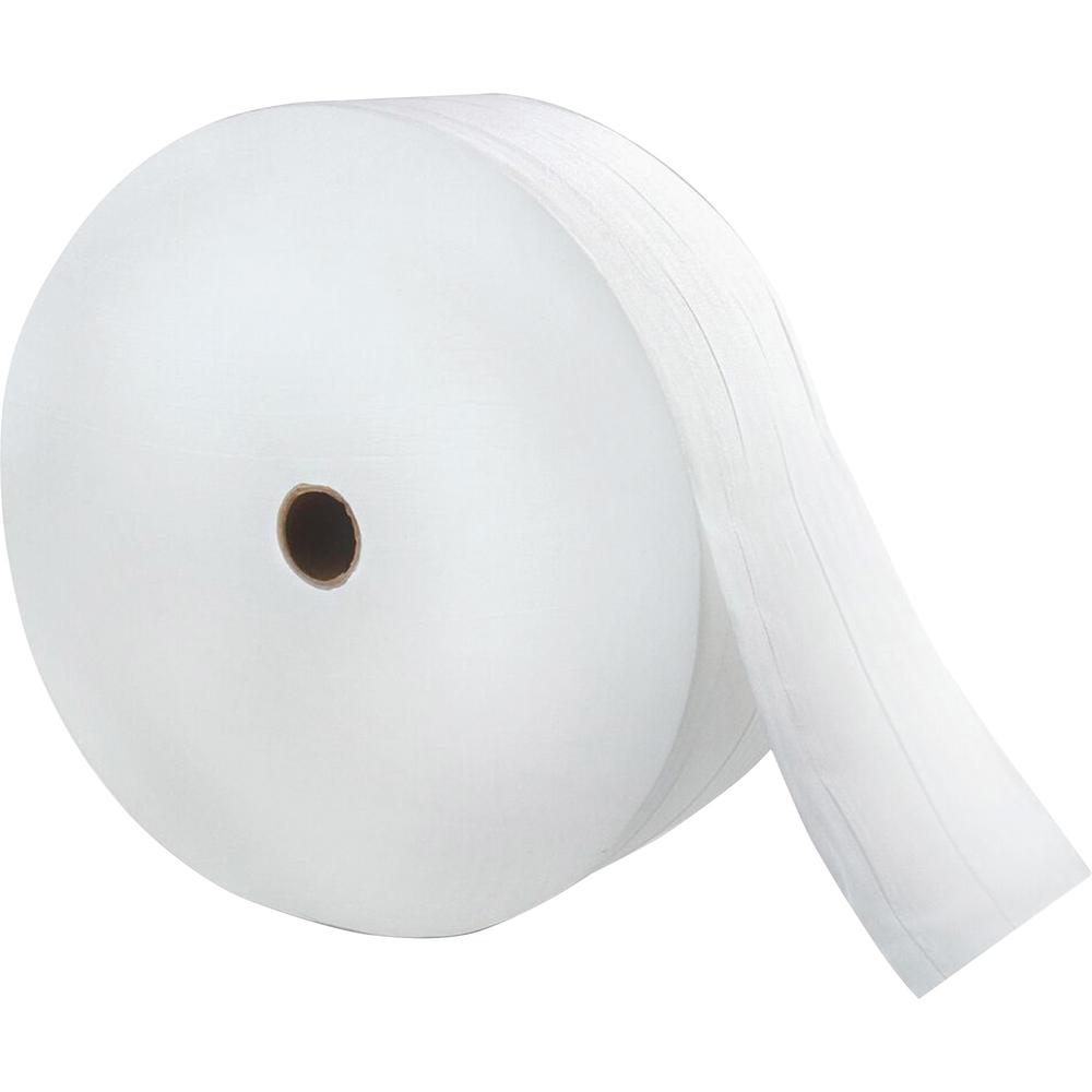 LoCor Premium Jumbo Bath Tissue - 2 Ply - 3.30" Width x 1200 ft Length - White - Virgin Fiber - 12 / Carton. Picture 2