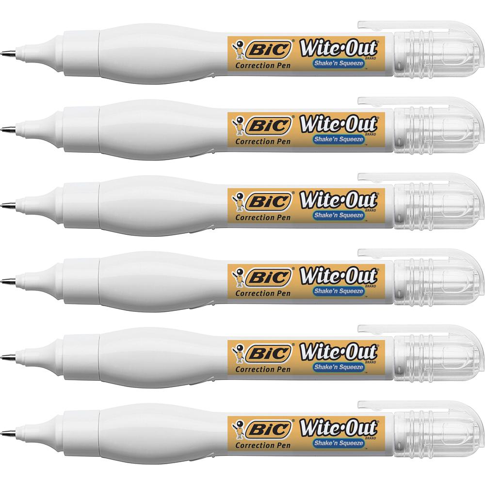 Wite-Out Shake n' Squeeze Correction Pens - Tip Applicator - 8 mL - White - 6 / Box. Picture 2