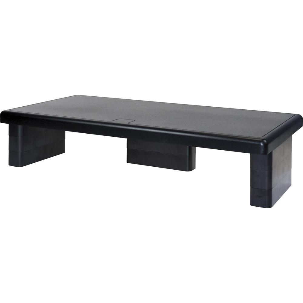 DAC Stax Ergonomic Height Adjustable Ultra Wide Monitor Stand - 66 lb Load Capacity - 4.8" Height x 22" Width x 10.5" Depth - Plastic - Black - TAA Compliant. Picture 3