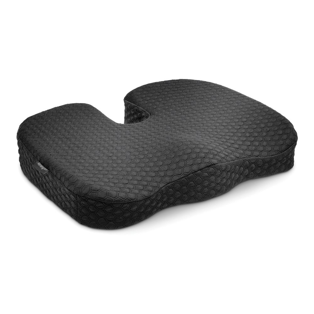 Kensington Premium Cool-Gel Seat Cushion - 14" x 18" - Gel - Fabric - Foam - Comfortable, Durable, Anti-slip, Ergonomic Design, Machine Washable, Carrying Strap - Black - 1 Each. Picture 7