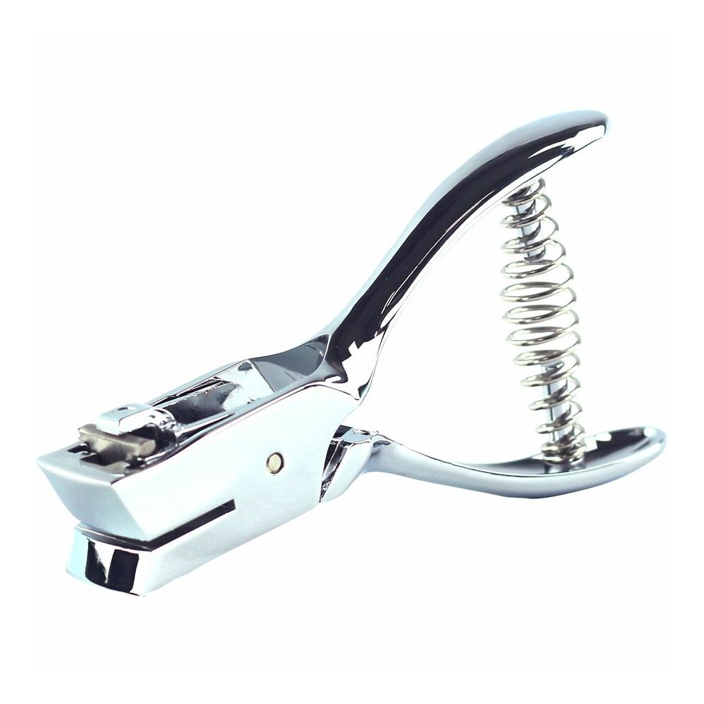 Business Source Handheld 15mm Slot Punch - 5/32" Punch Size - Metal - Silver, Chrome. Picture 8