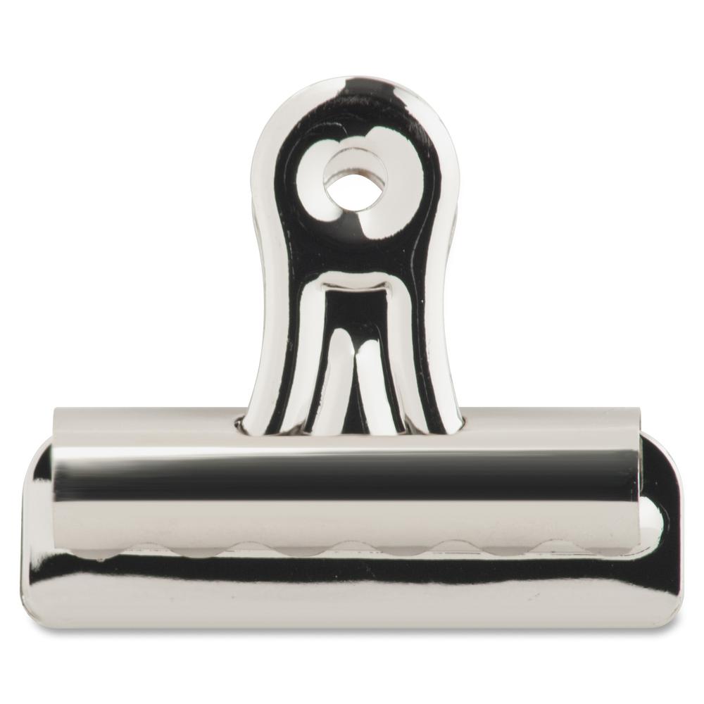 Business Source Bulldog Grip Clips - No. 2 - 2.3" Width - for Paper - Heavy Duty - Silver - 36 / Box. Picture 7