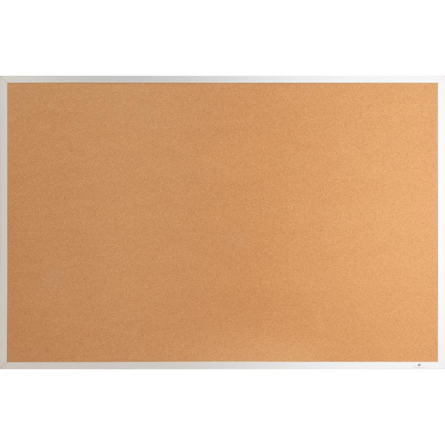 Lorell Bulletin Board - 24" Board Height x 36" Board Width - Cork Surface - Long Lasting, Warp Resistant - Brown Aluminum Frame - 1 Each. Picture 6