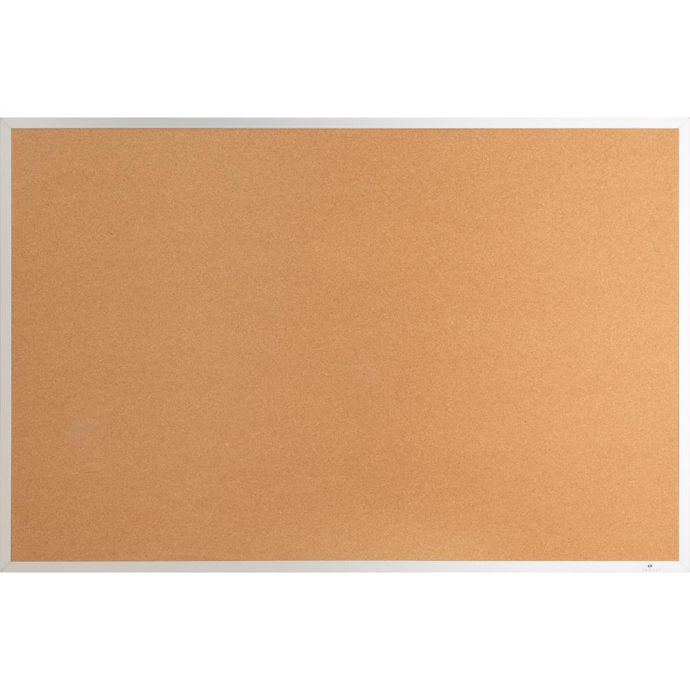 Lorell Bulletin Board - 36" Board Height x 48" Board Width - Cork Surface - Long Lasting, Warp Resistant - Brown Aluminum Frame - 1 Each. Picture 8