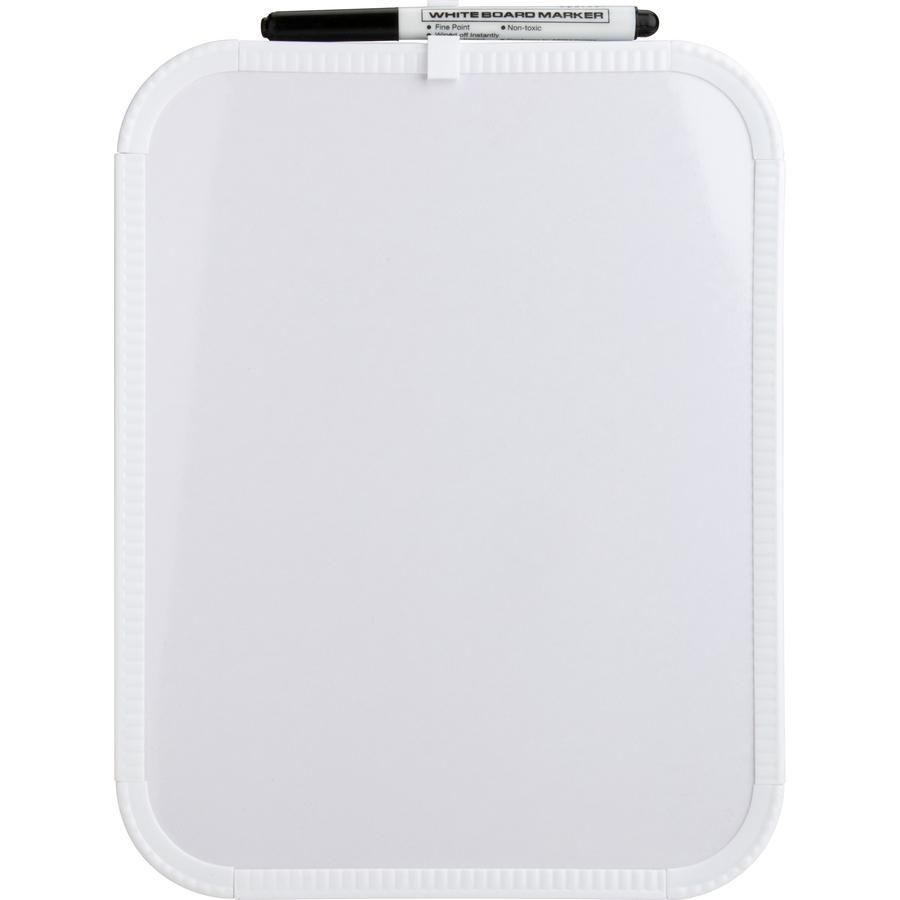 Lorell Personal Whiteboard - 11" (0.9 ft) Width x 8.5" (0.7 ft) Height - White Melamine Surface - White Plastic Frame - Rectangle - 1 Each. Picture 9