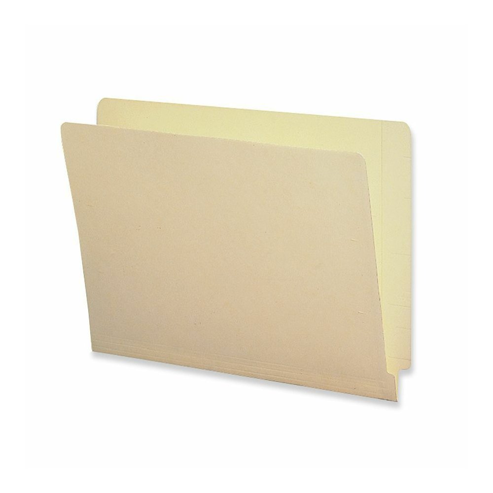 Business Source Straight Tab Cut Letter Recycled End Tab File Folder - 8 1/2" x 11" - End Tab Location - 11 pt. - Indexed Filing System - 10% Recycled - 100 / Box. Picture 2