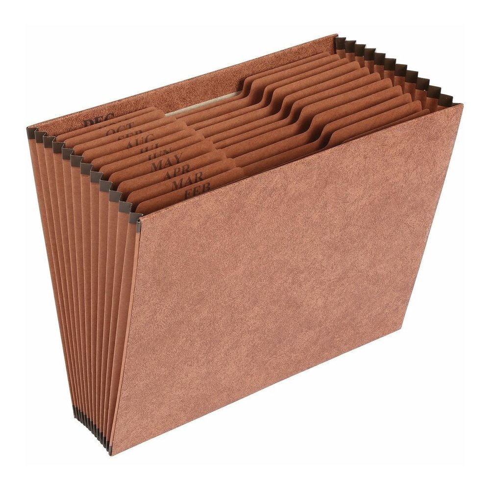 Business Source Letter Recycled Expanding File - 8 1/2" x 11" - 12 Pocket - Brown - 30% Recycled - 1 Each. Picture 6