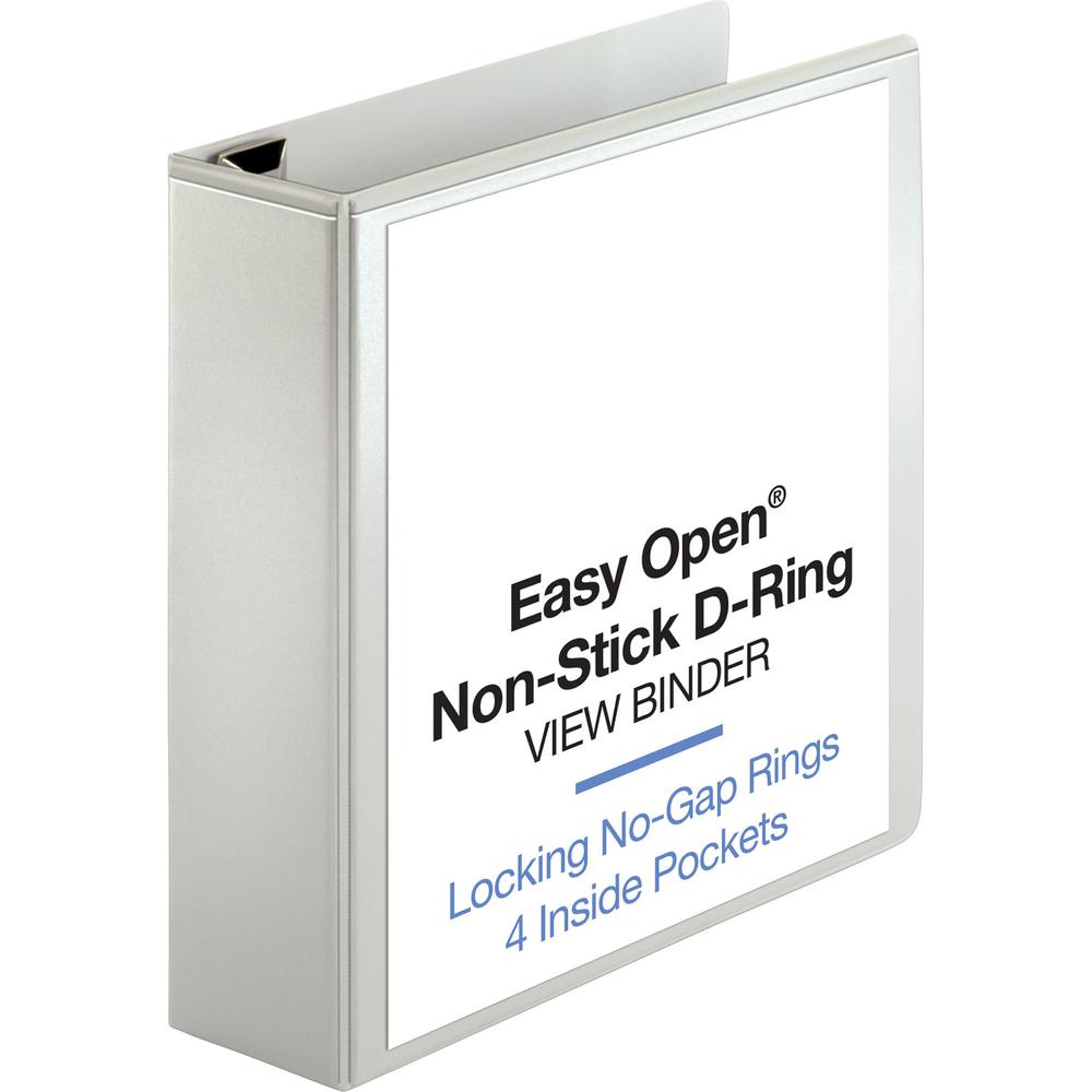 Business Source Locking D-Ring View Binder - 3" Binder Capacity - Letter - 8 1/2" x 11" Sheet Size - 650 Sheet Capacity - D-Ring Fastener(s) - 4 Inside Front & Back Pocket(s) - Polypropylene, Chipboar. Picture 3