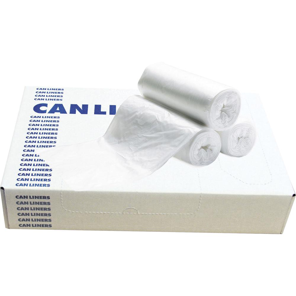 Heritage Multipurpose Design Clear Can Liner - 22" Width x 25" Length - Low Density - Clear - Linear Low-Density Polyethylene (LLDPE) - 10/Carton - 50 Per Roll - Multipurpose. Picture 2