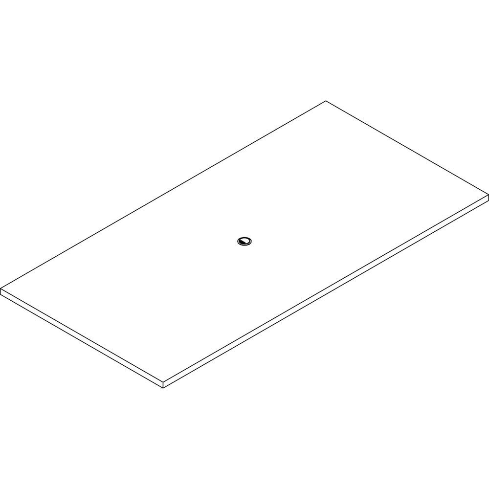 Lorell Prominence 2.0 Rectangular Conference Tabletop - Mahogany Rectangle, Laminated Top - 96" Table Top Width x 48" Table Top Depth x 1.50" Table Top Thickness - Conferencing, Office - Assembly Requ. Picture 3