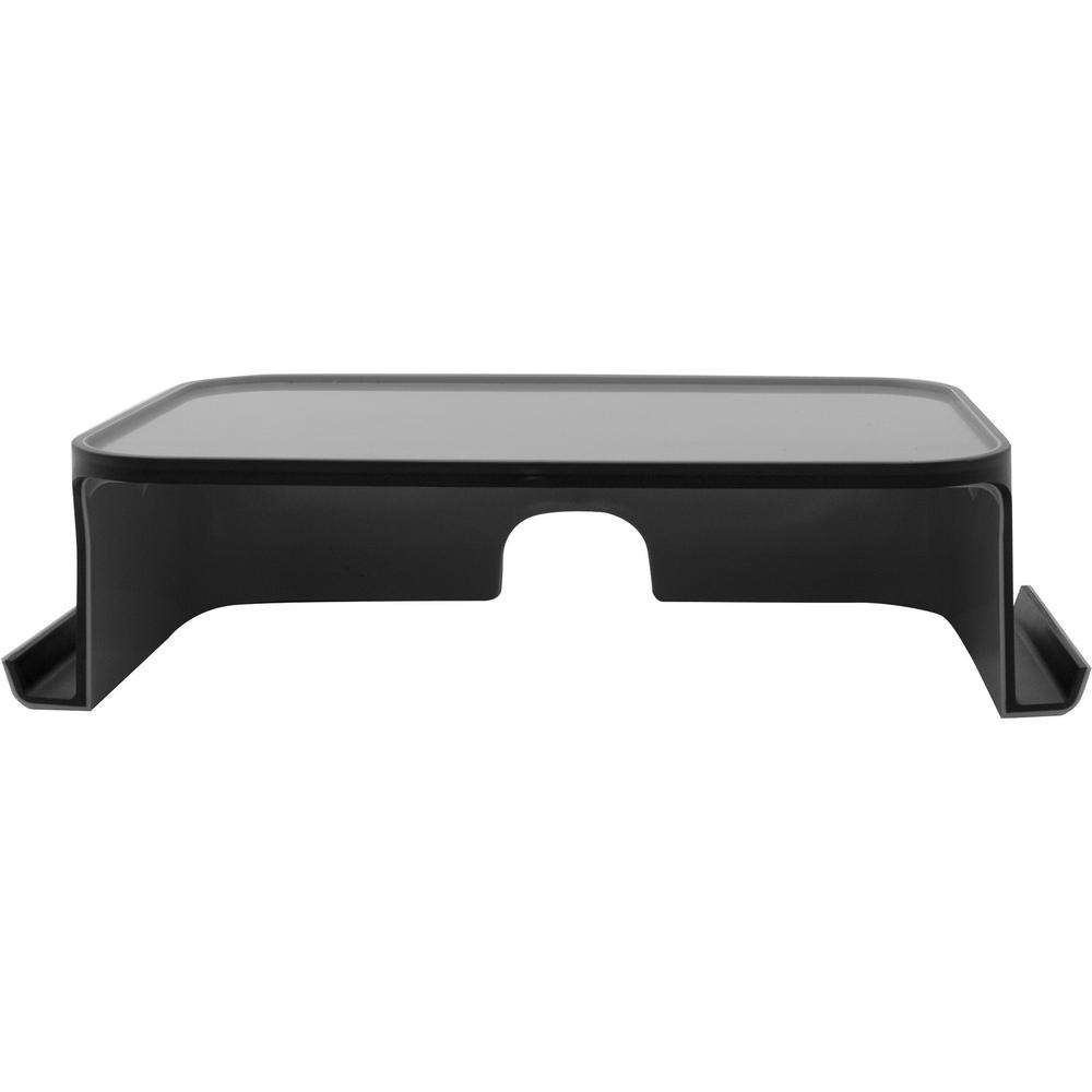 Advantus Monitor Stand - 25 lb Load Capacity - 4.5" Height x 9.8" Width - Desktop - Polystyrene - Matte Gray, Matte Black. Picture 2