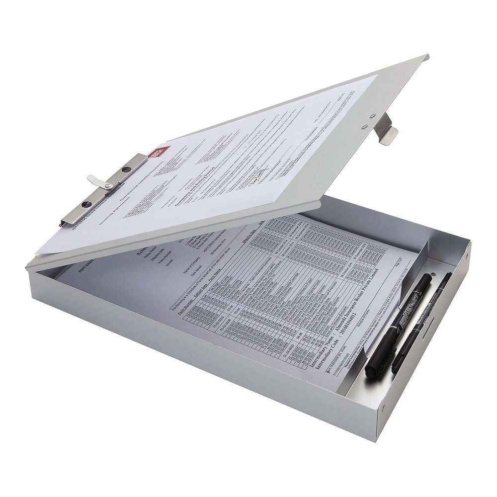 Business Source Storage Clipboard - Storage for 50 Document - 8 1/2" x 11" Sheet Size - Silver - 1 Each. Picture 8
