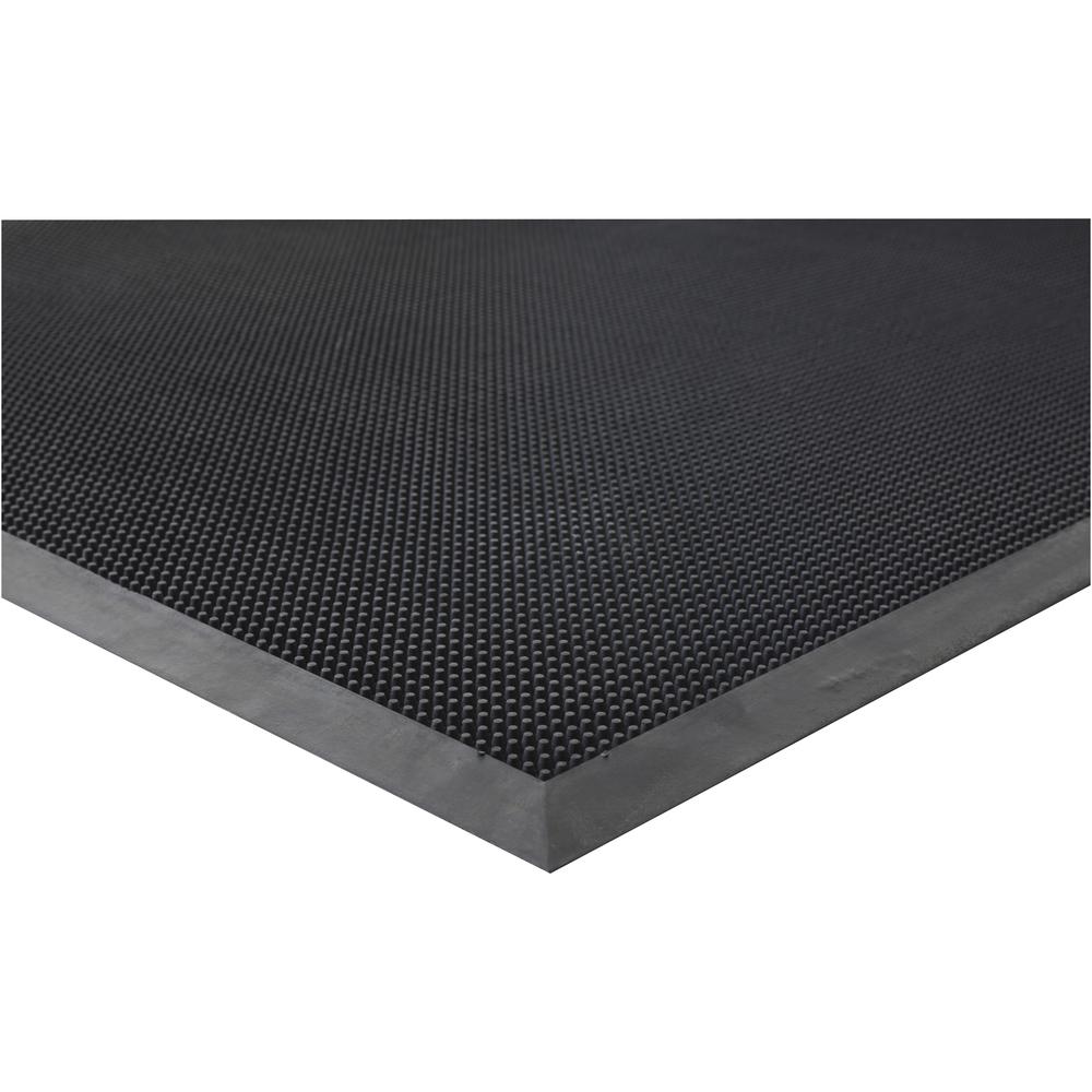 Genuine Joe Brush Tip Scraper Mat - Indoor, Outdoor - 60" Length x 36" Width x 0.400" Thickness - Rectangular - Rubber - Black - 1 Each. Picture 4