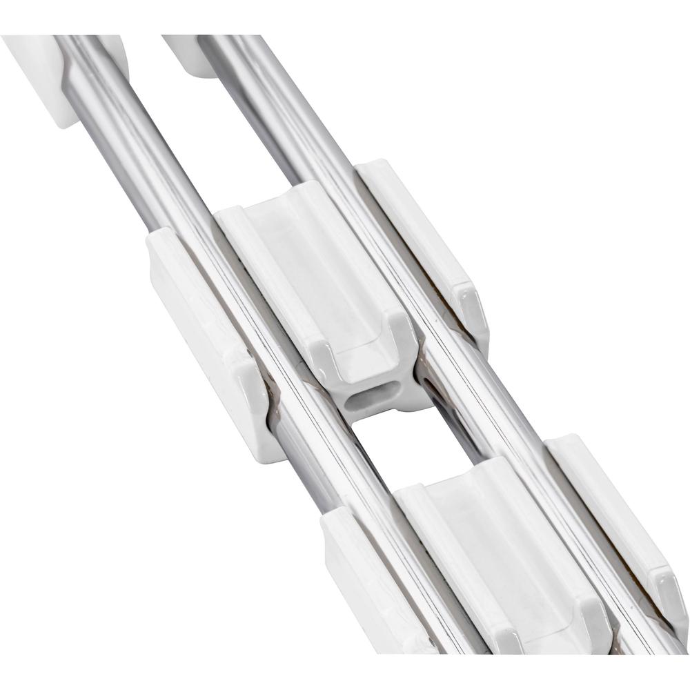 Lorell Stacking Chair Ganging Clips - White - Plastic - 1 Pack. Picture 3